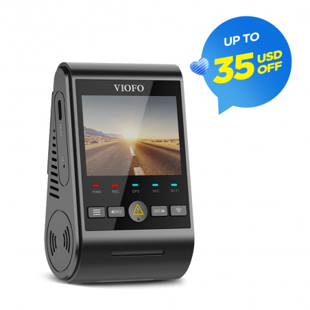 VIOFO A229 Front 2K 2560x1440P Built-in 5GHz Wi-Fi and GPS Logger Dashcam with 2.4” LCD Bigger Display